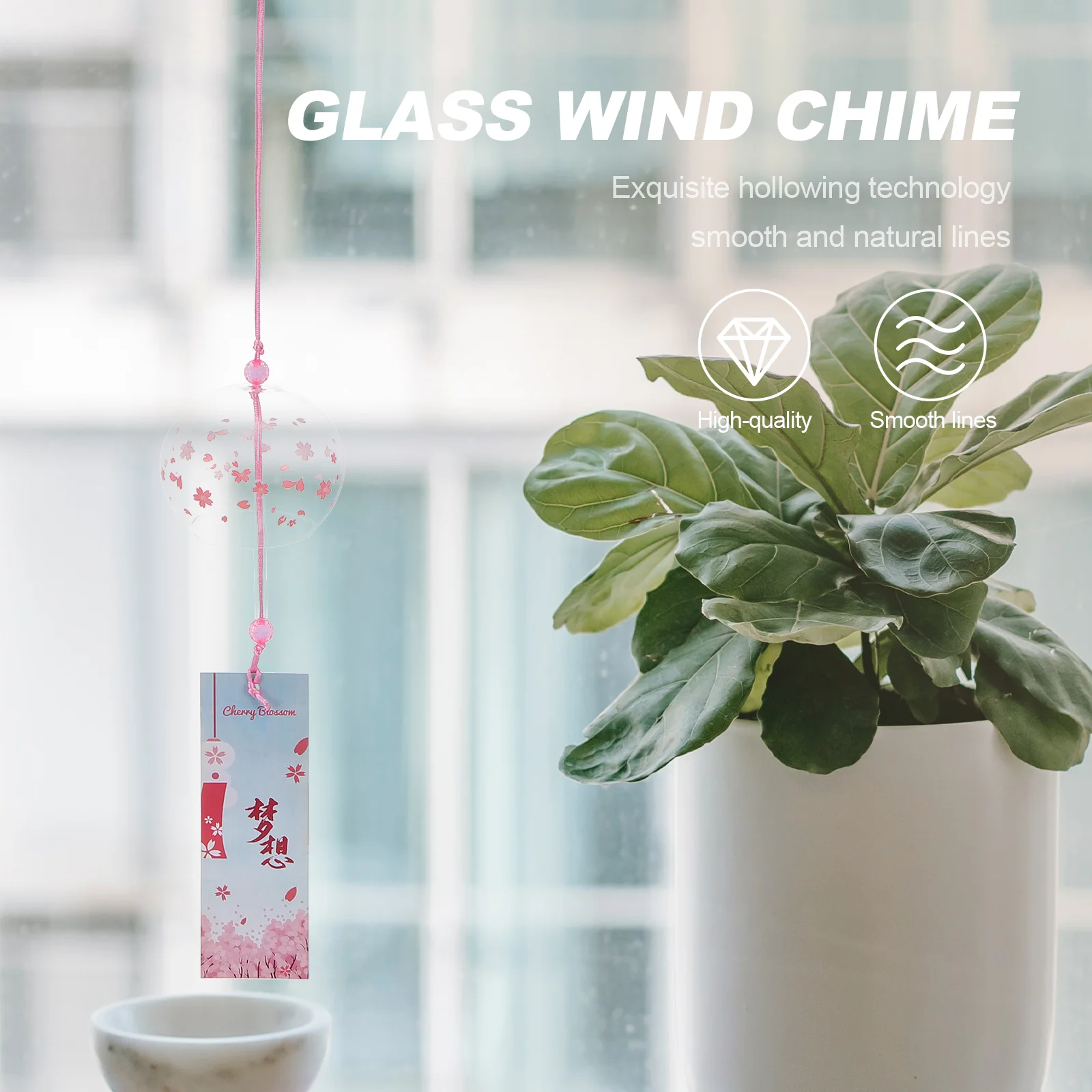 Стеклянные колокольчики Мелодичные автомобильные украшения Синяя лягушка