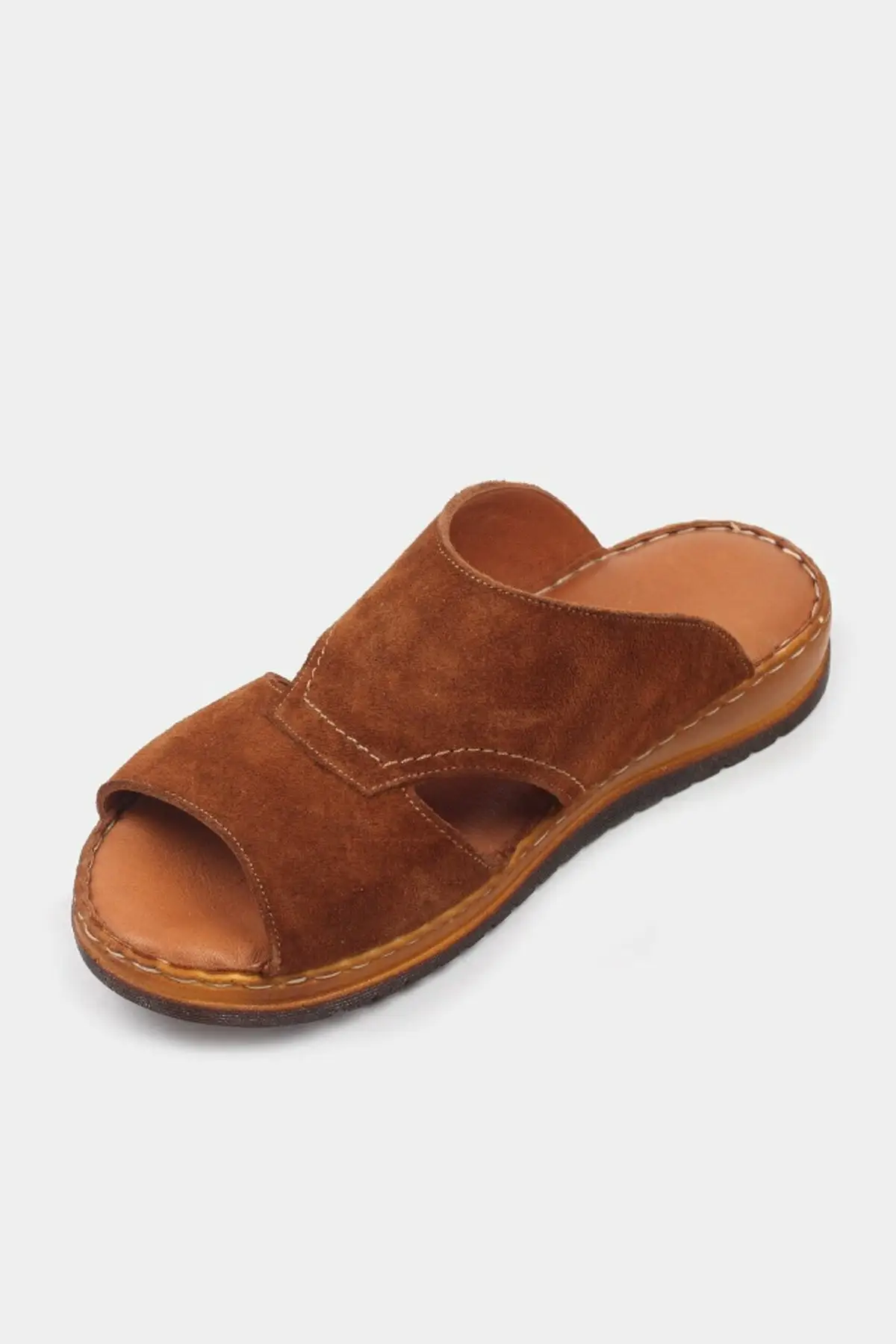 

Women Sandals Genuine leather tan Summer Indoor Outdoor Flip Flops Beach Shoe Female Slippers Platform Casual