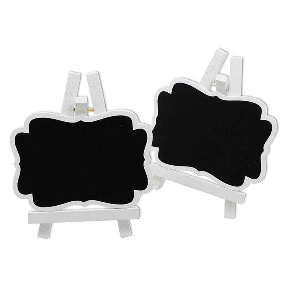 10pcs Weddings Wood Framed Table Numbers Mini Chalkboard Easy Wipe Price Tags Crafts Rectangle Message Board Decoration Easel |