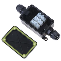 1pc mini 2way outdoor waterproof ip66 electrical cable wire connector junction box with terminal 450v junction box for led light