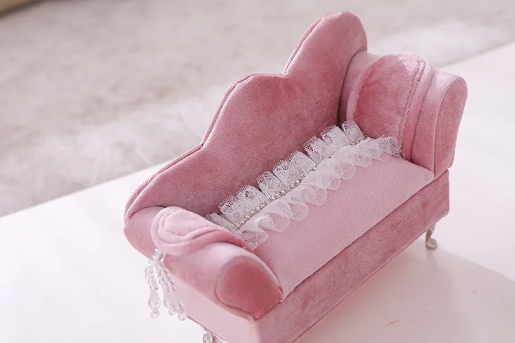 Оригинальный дизайн розовая бархатная шкатулка для драгоценностей ShanZuan с