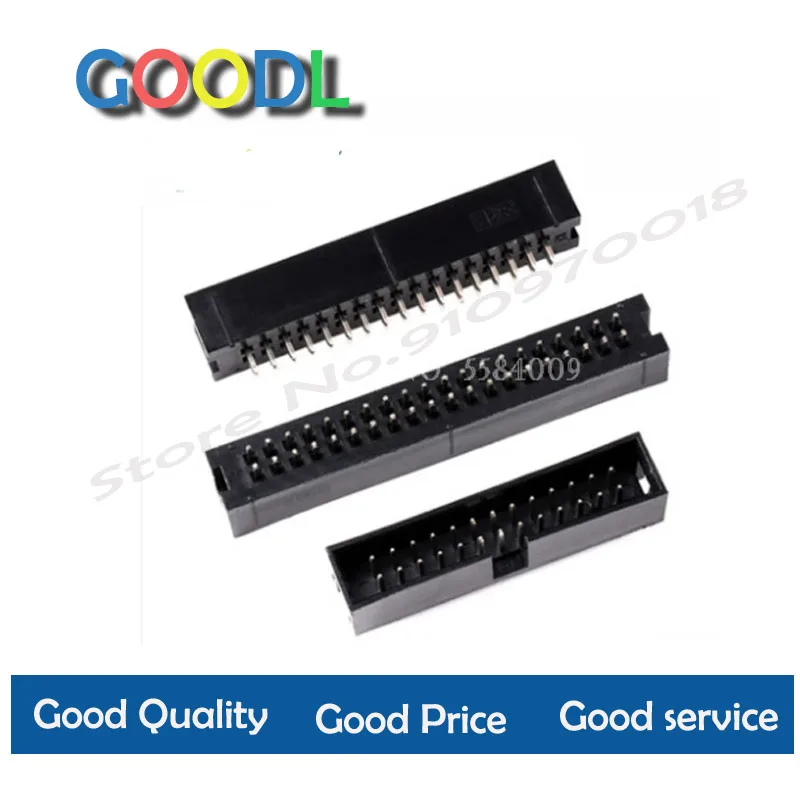 10 шт. шаг 2 54 мм DC3 6/8/10/14/16/20/26/30/34/40/50 контактов 2x3/4/5/7/13 прямой штекер кожух печатной