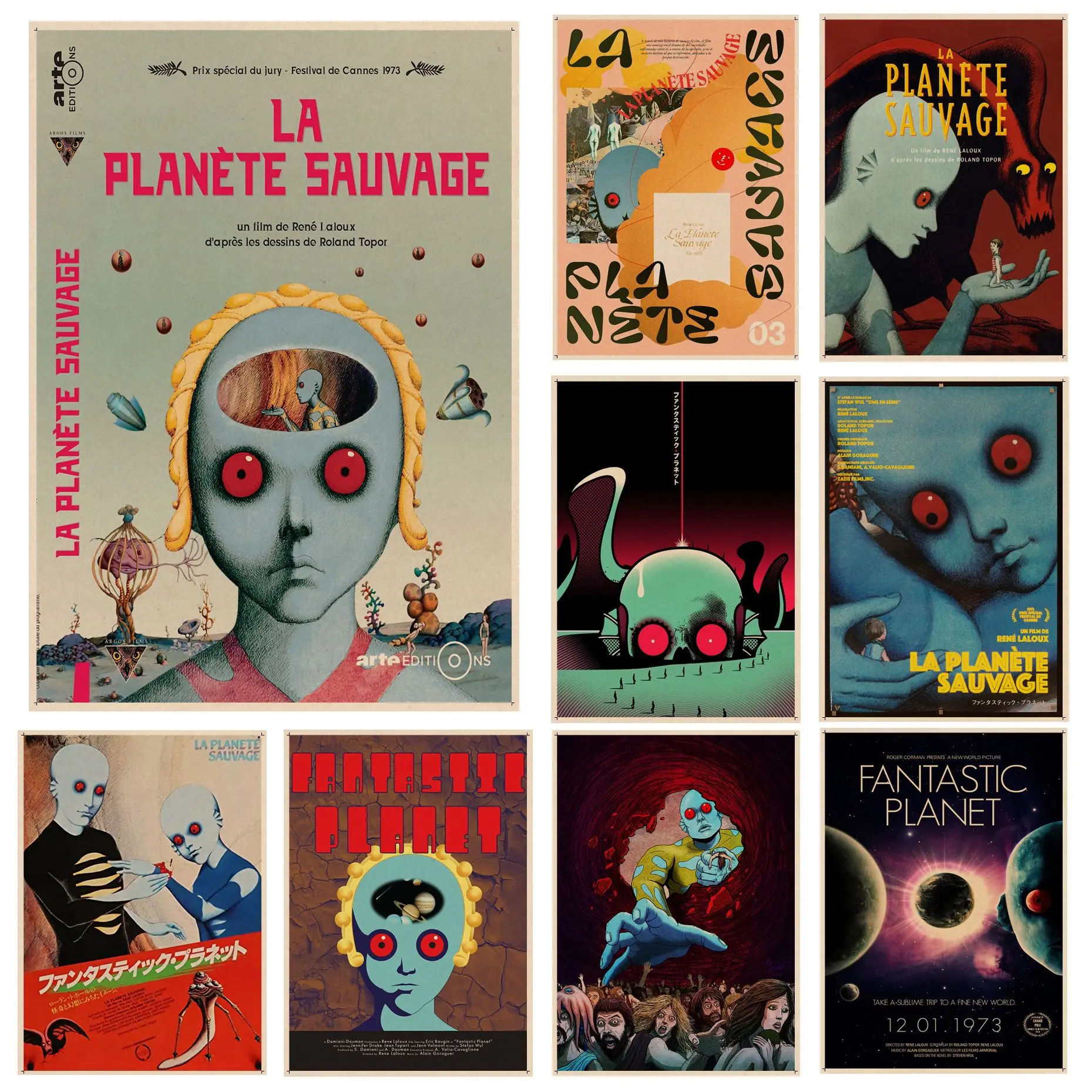 

Fantastic Planet La Planete Sauvage Sci-Fi Classic Movie Art Classic Movie Whitepaper Prints Posters Artwork Wall Stickers