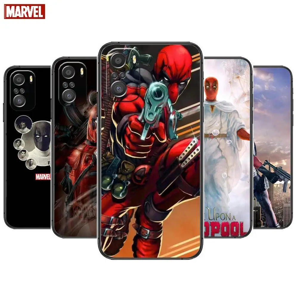 

Marvel Deadpool Heroes Phone Case For xiaomi mi 11 Lite pro Ultra 10s 9 8 MIX 4 FOLD 10T 5g Black Cover Silicone Back Prett
