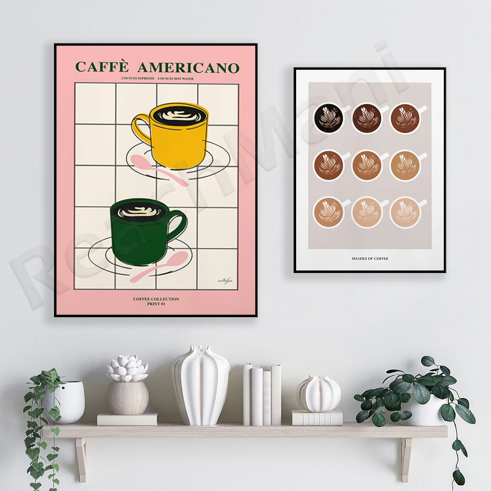 

Coffee Color Chart | Printable Wall Art, Modern Minimalist Coffee Print for the Kitchen, Bar, or Living Room |