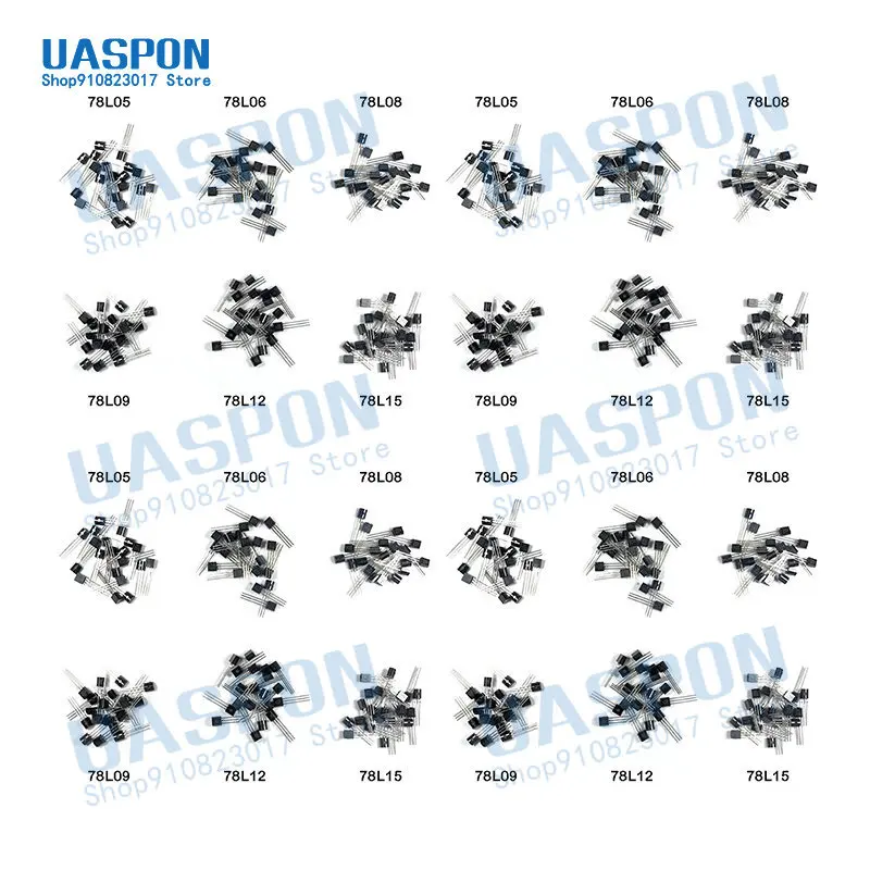

20pcs*6values=120pcs Transistor Package Assorted Kit 78L05 78L06 78L08 78L09 78L12 78L15 To-92