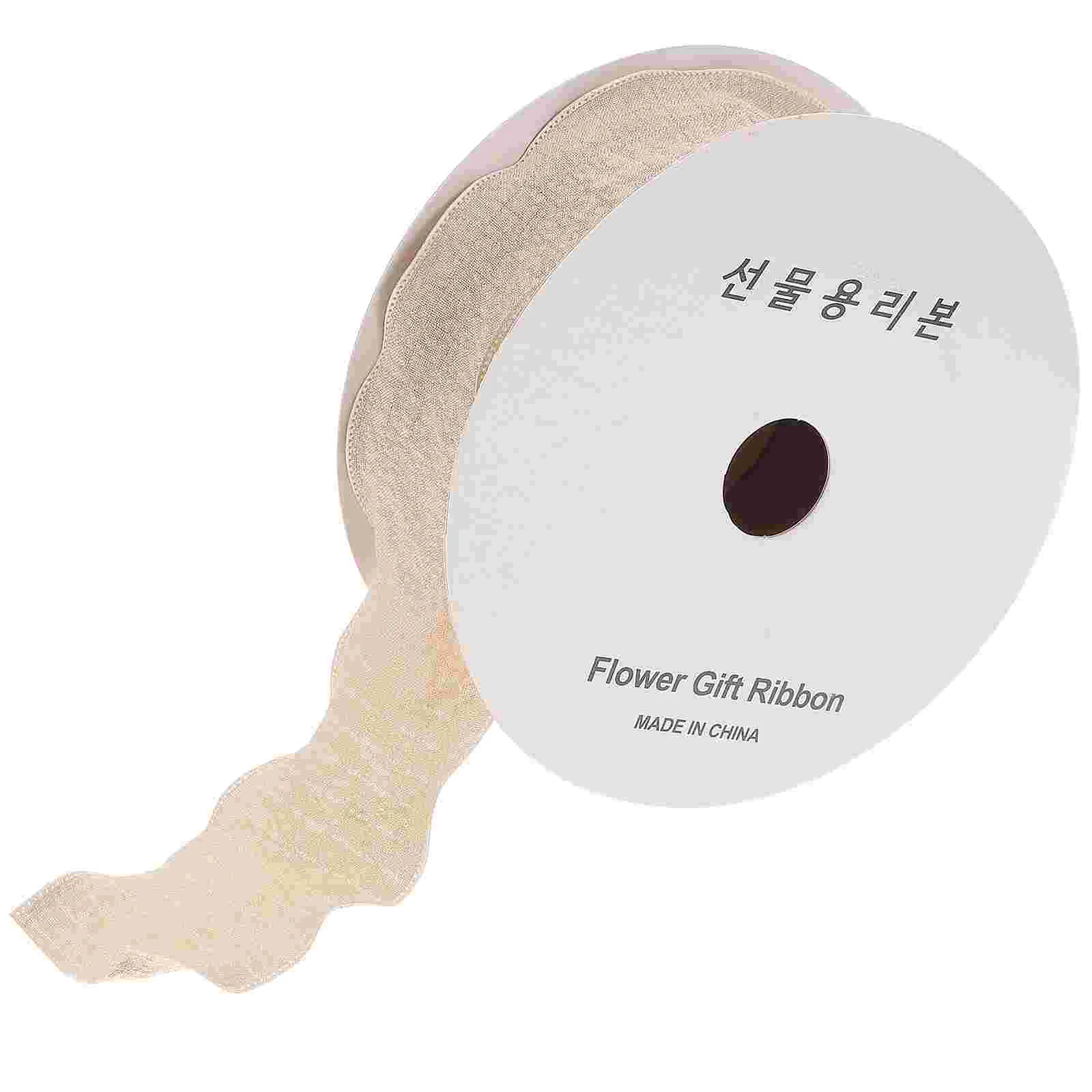 

Ribbon Wrapping Trim Gift Ruffle Fabric Lace Holiday Ruffled Sewing Diy Pleated Decorative Dress Wired Ribbons Double Easter