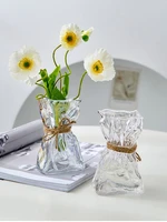 home decor transparent dried flower arrangement vases simple living room decoration nordic glass vase ins style creative dektop