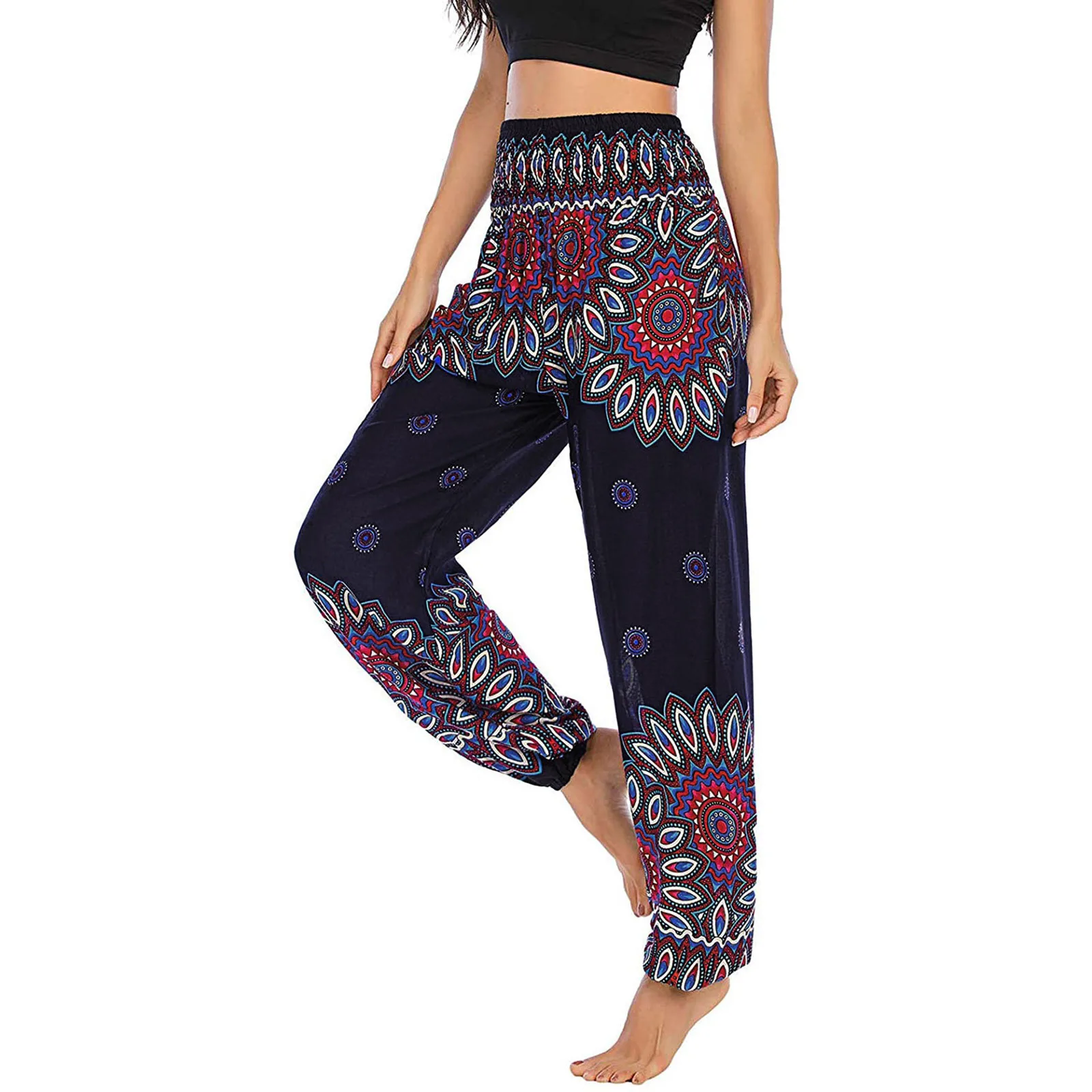 

Брюки для йоги с котом, модные женские повседневные свободные мешковатые брюки для йоги, шаровары, брюки, штаны для йоги, маленькая длина