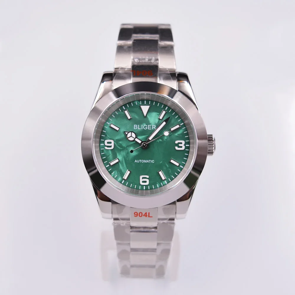 Часы наручные BLIGER NH35A Мужские автоматические Япония светящиеся стерильные с