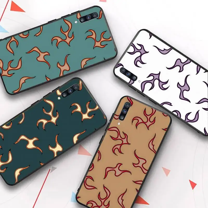 

Fashion Multi-color Flame Phone Case for Samsung S20 lite S21 S10 S9 plus for Redmi Note8 9pro for Huawei Y6 cover