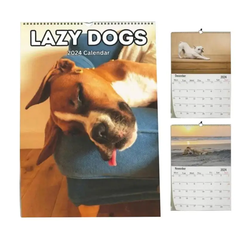 

Календарь на стену для собак, 2024 Дюймов, 20 х3, 0 см/7,87x11,81 дюйма, январь 2024 года, с декабря, забавное настенное искусство, Шуточный Подарок