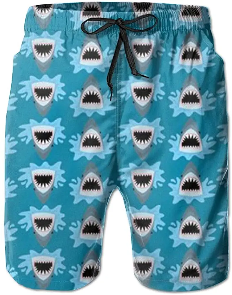 

Board Shorts Shark Mouth Men's Quick Dry Swim Trunks Beach Shorts