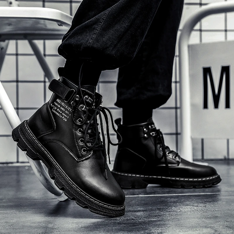 

Ботинки Martin мужские повседневные сапоги, высокое качество, сохраняют тепло, мужские ботильоны, дешевая обувь из стрейчевой ткани, мужские кроссовки, британский стиль