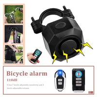 bicycle anti theft alarm wireless bike alarm with remote 110db bicycle anti theft vibration motion sensor alarm waterproof