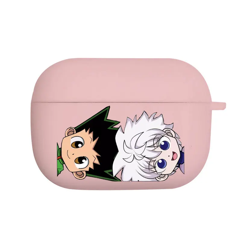 Фото Новый мультяшный чехол для наушников Hunter X Hunter HXH для AirPods1 2 3 Pro, мягкие силиконовые беспроводные Bluetooth наушники в розовом цвете №3