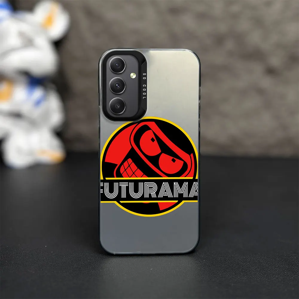 Чехол для телефона F-Futurama с аниме B-Bender iPhone 12 11 13 14 15 16 лазерный чехол Pro Plus