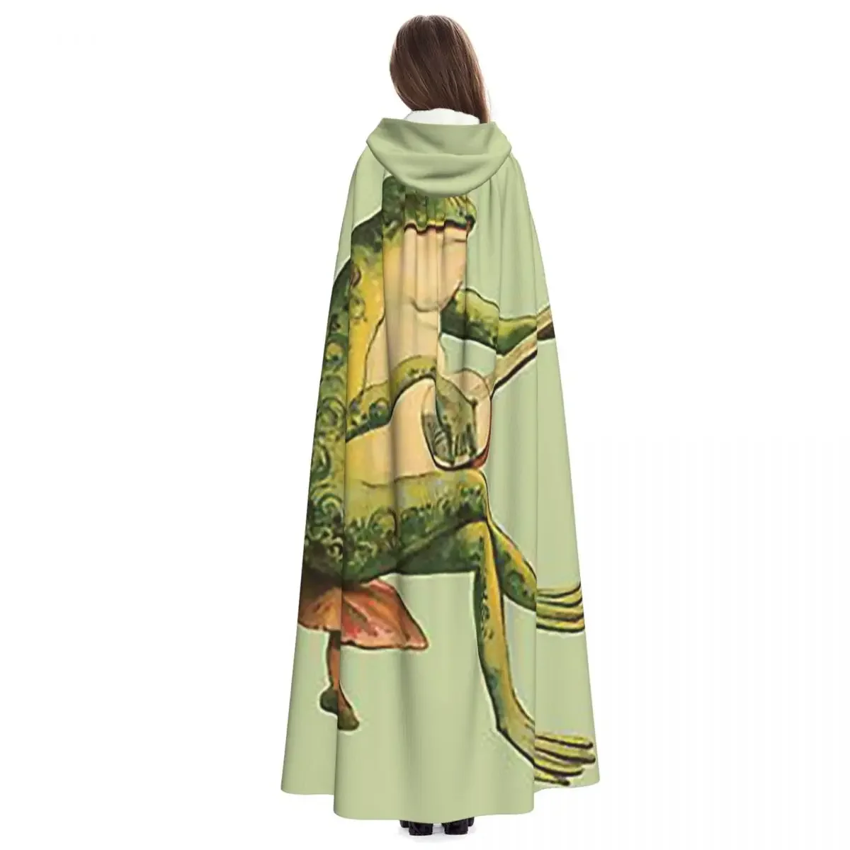 Лягушка-плеер на грибах muchomor длинный капюшон ведьма средневековый костюм