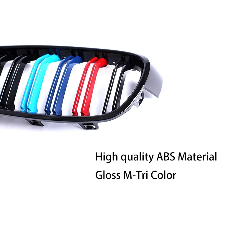 Глянцевая черная 2-платная решетка переднего бампера сменная из АБС-пластика для