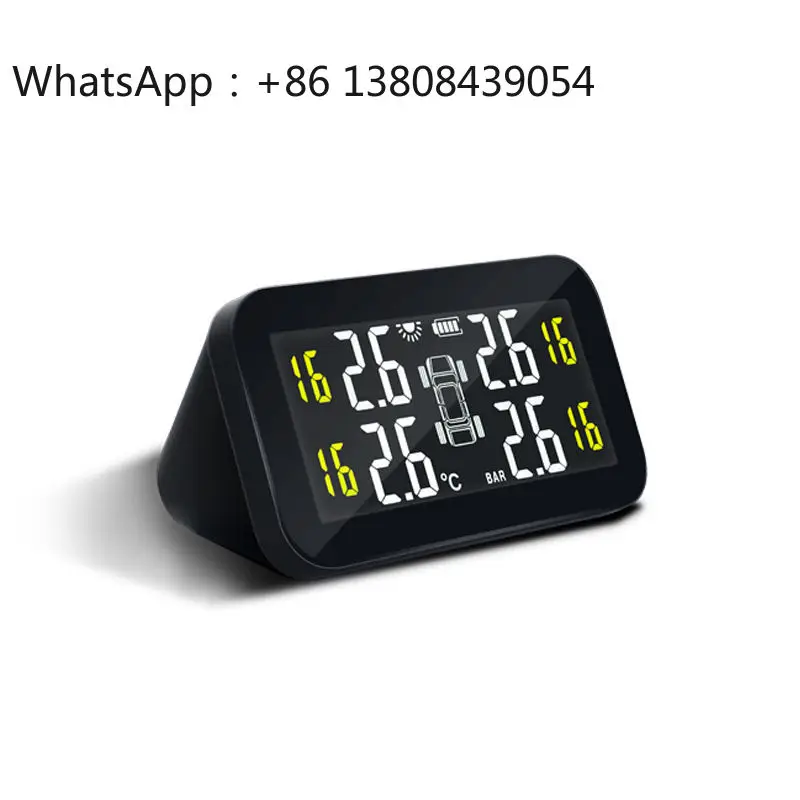 Фото Высококачественная беспроводная система контроля давления в шинах (TPMS) на солнечной энергии с ЖК-дисплеем и 4 внутренними датчиками №2