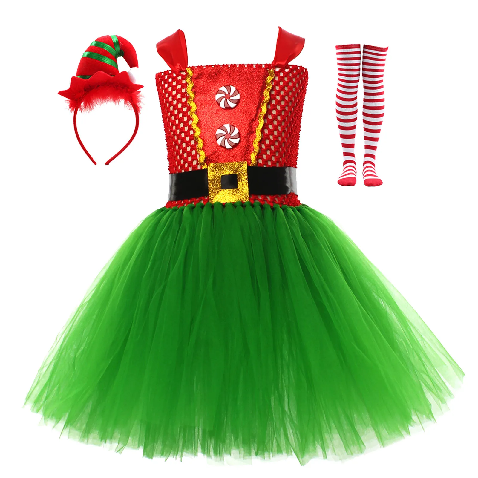 Рождественские костюмы для косплея девочек детское платье-пачка ручной работы