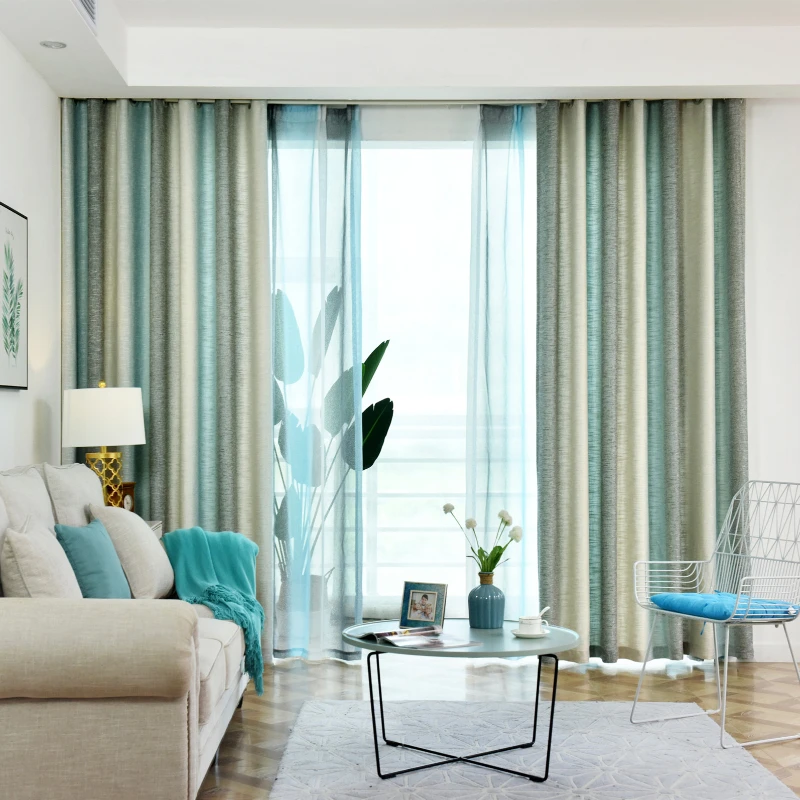 

Простые градиентные конопляные цветные полоски, светонепроницаемые шторы, шторы, кухонные занавески, шторы для спальни, гостиной