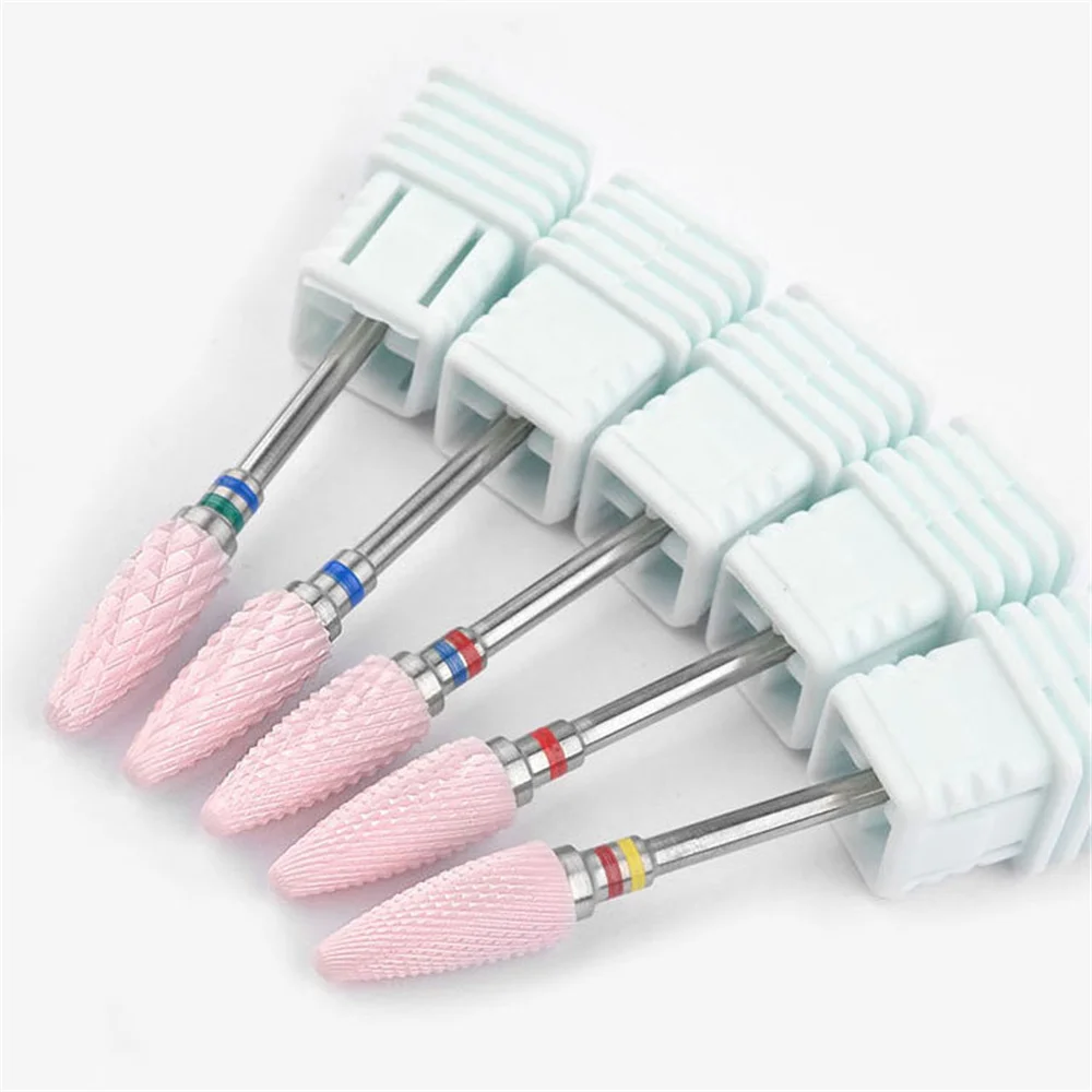 

1PCS Pink Ceramic Nail Drill Bits Rotary Cutter Clean Apparatus for Manicure Nail Milling Machine Accessories Remove Nail Gel
