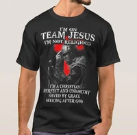 im on team jesus knights templar t shirt short sleeve 100 cotton casual t shirts loose top size s 3xl