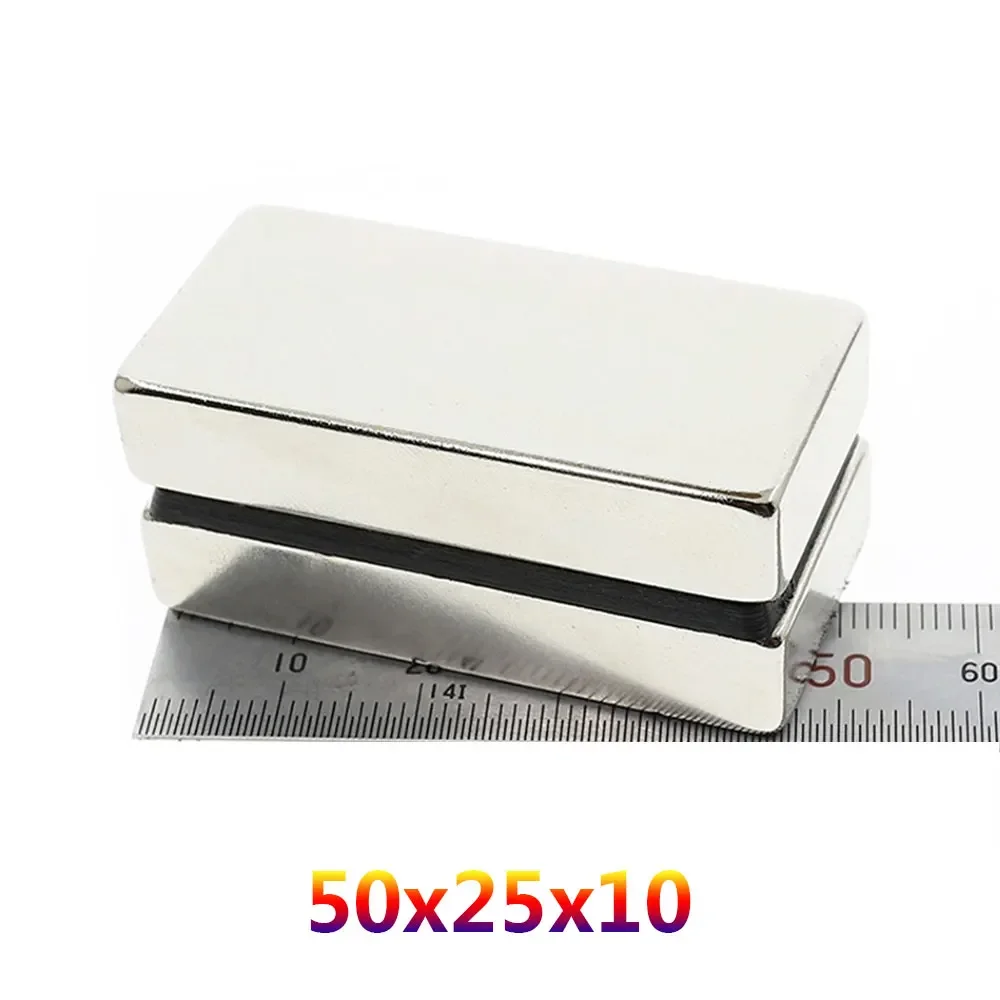 1/2/5 шт. 50x25x3 мм 50x25x5 50x25x10 большой блок редкоземельный магнит N35 прямоугольный