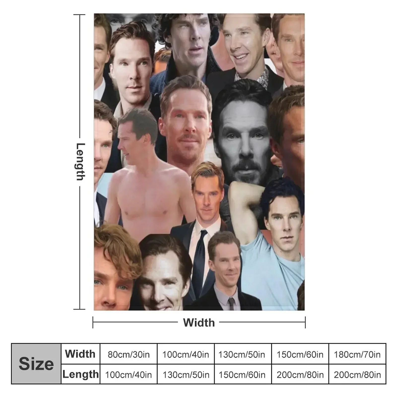 Бенедикт Камбербетч фотоколлаж пледы одеяло летний пикник рождественские