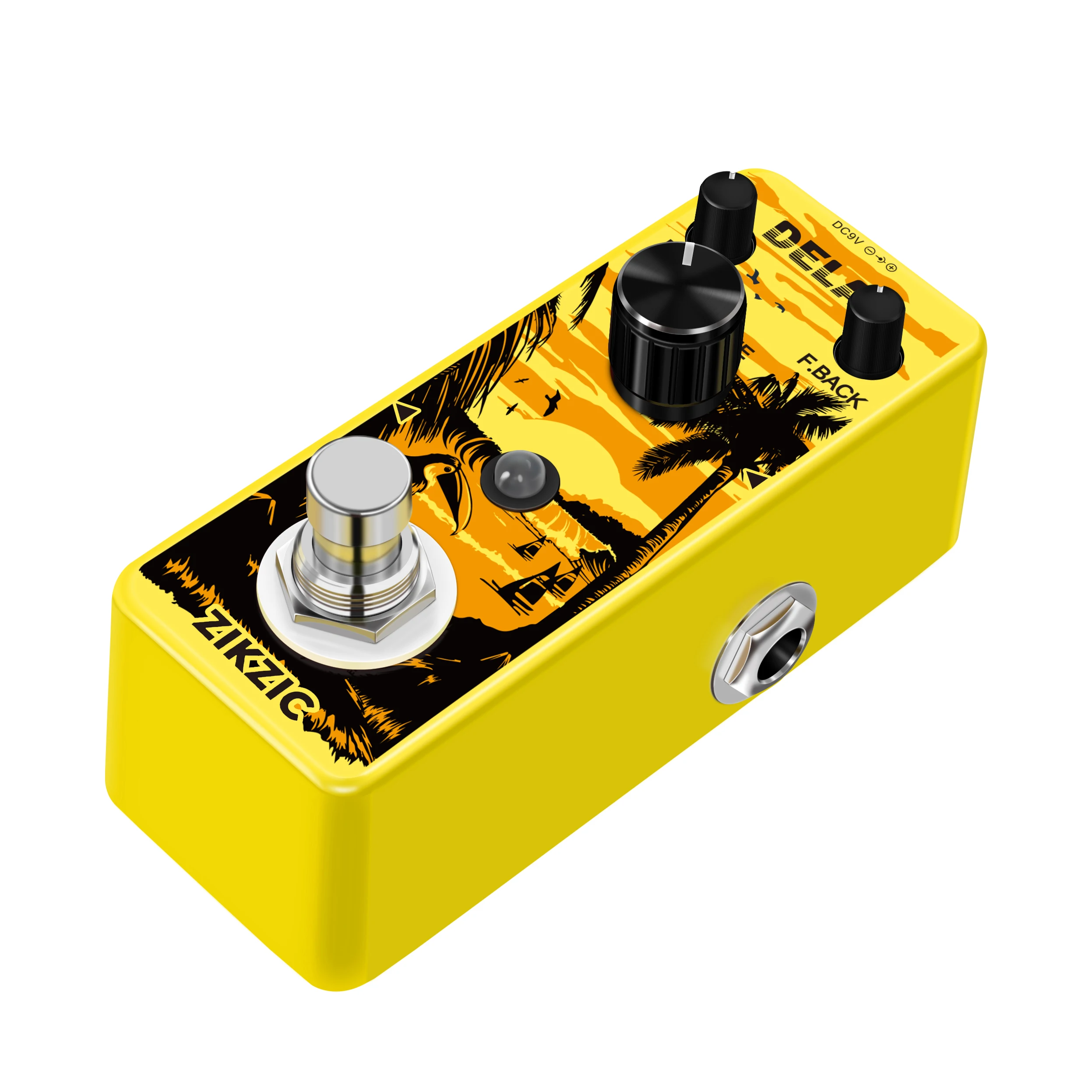 Zikzic Guitar Delay Analog Pedal Vintage for Electric Guitar Echo Pedals Mini Size True Bypass LEF-314