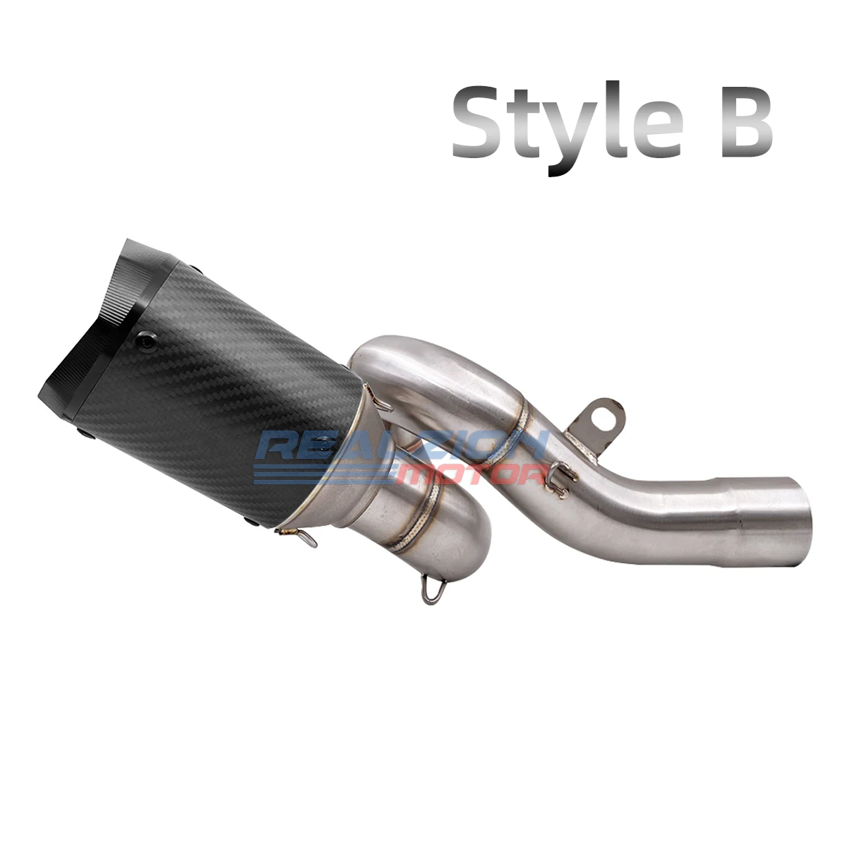 

REALZION ZX6R выхлопная система без шнуровки, полный комплект звеньевой трубы, средняя труба мотоцикла для Kawasaki ZX6R 636 2009-2021 2020