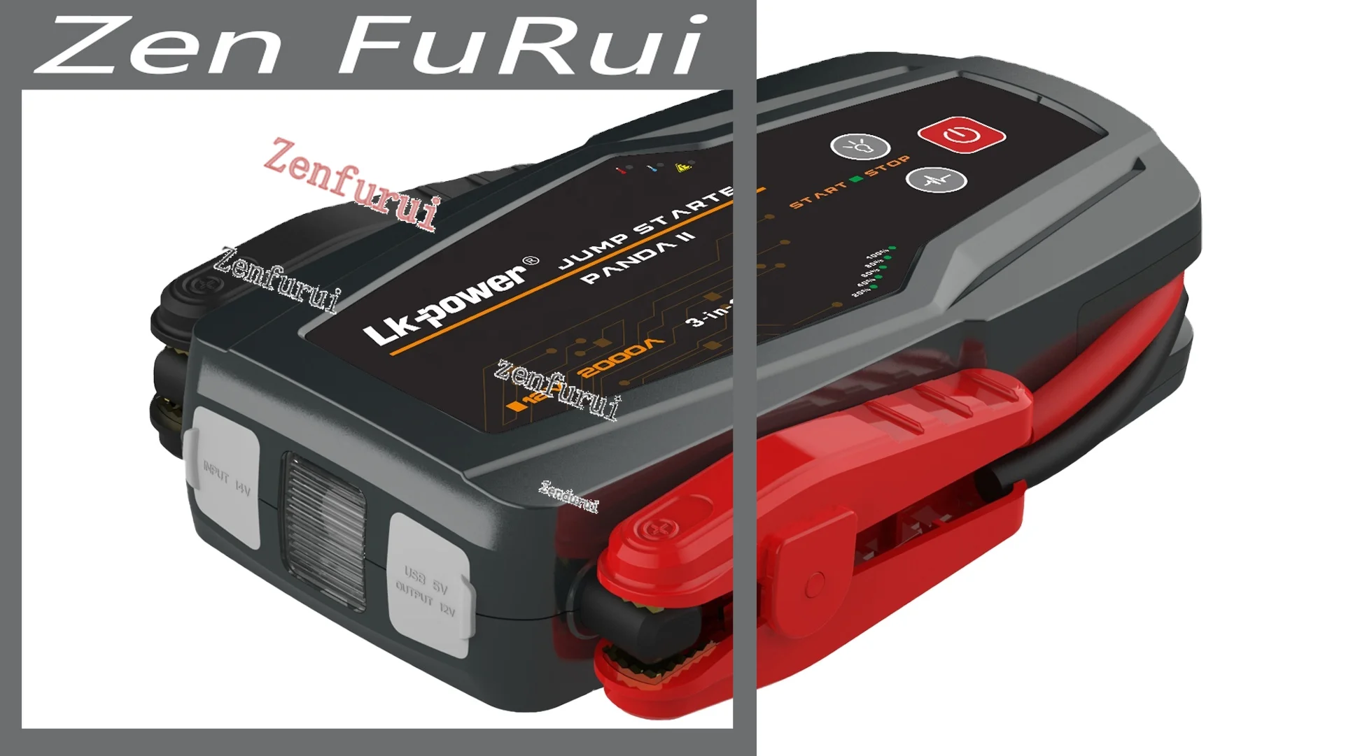

Li-ion battery build in for 8.0L diesel car start rechargeable 30000mAh portable jump starter with