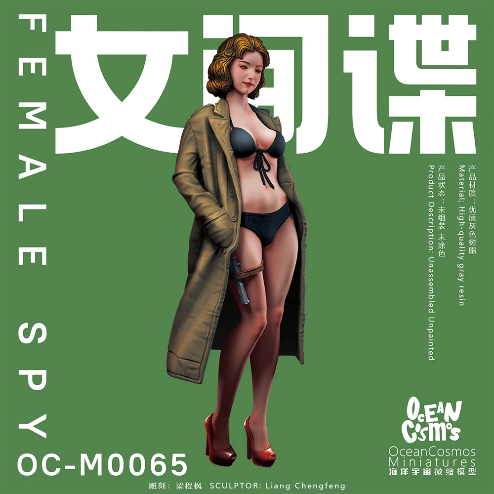 

OceanCosmos miniatures, Original, Female spy, sexy girl, special agent, Movies, Resin unpainted Model kit figure GK