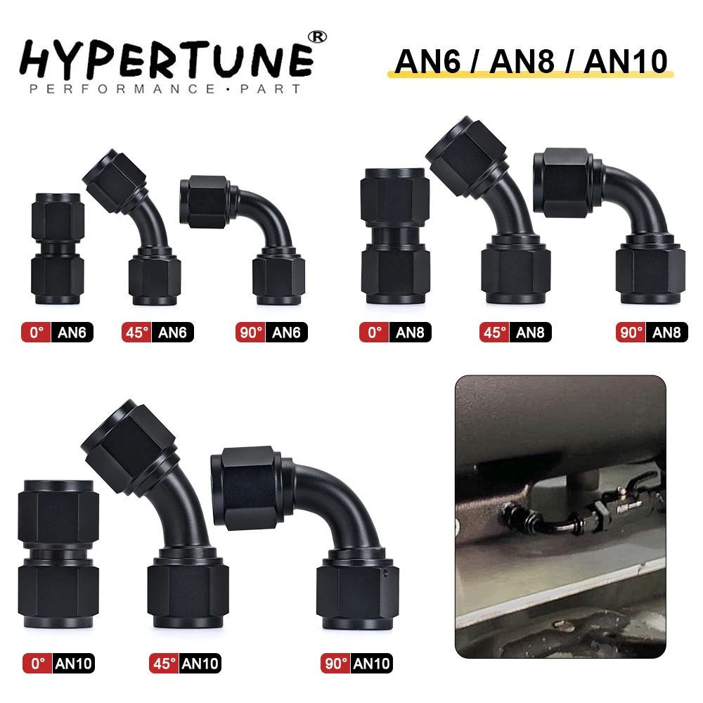 

1 комплект Универсальный 0 45 90 градусов AN6 AN8 AN10 Женский к AN6 AN8 AN10 женский гидравлический шланг Колено масляный радиатор фитинг шланг фитинги