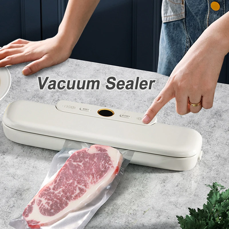 Automatic Vacuum Sealer Packaging Machine For Home Kitchen 220V Electric Food Vacuum Sealer Including 10Pcs Food Saver Bags