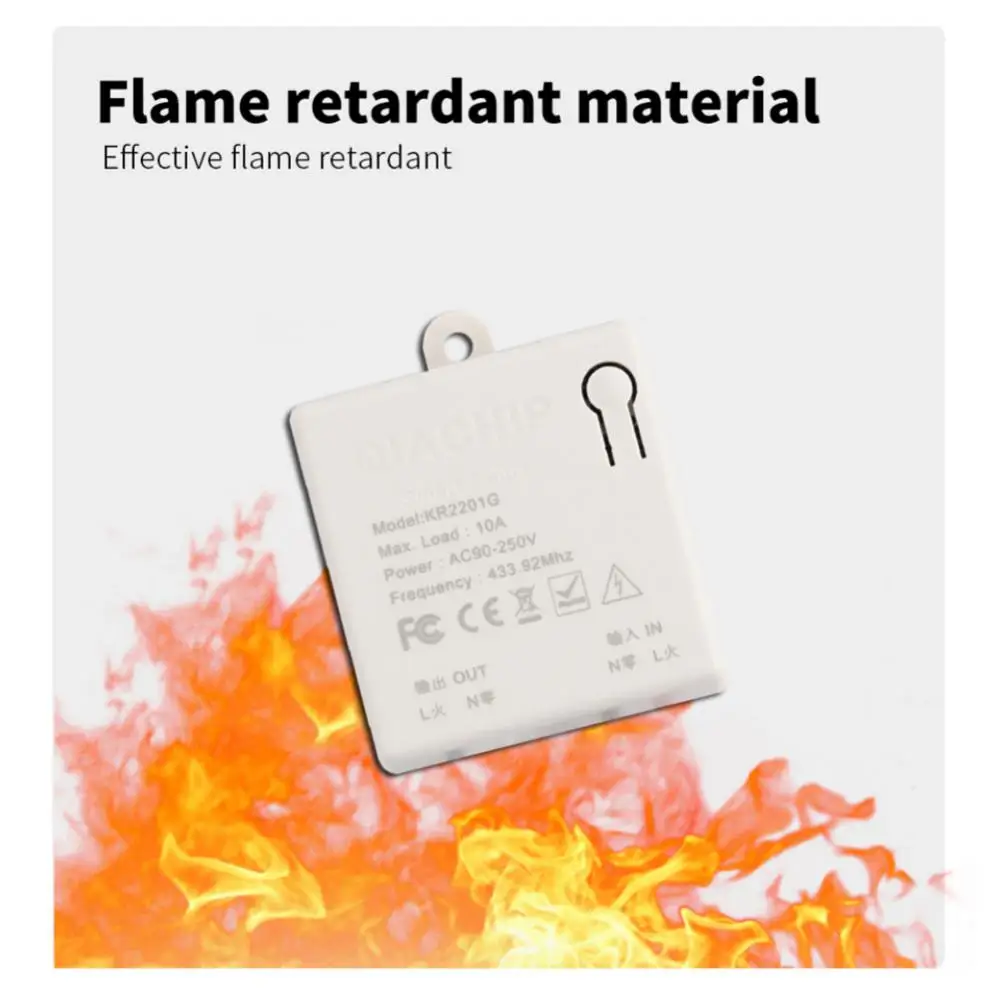 Беспроводной умный выключатель света RF 433 МГц настенный панельный с