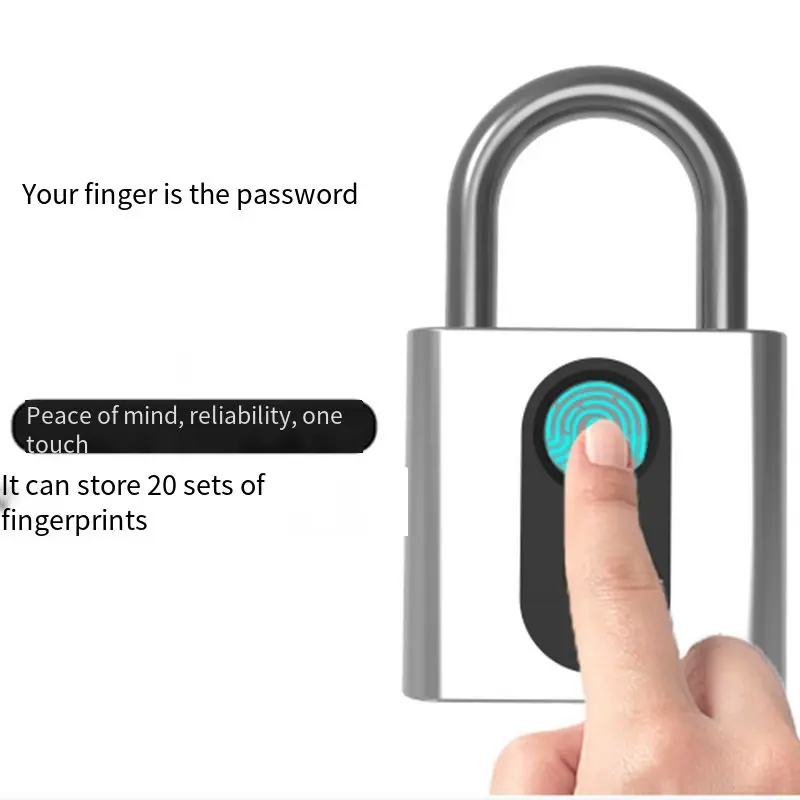 

Мини-замок дверной без ключа с USB-зарядкой и сканером отпечатков пальцев