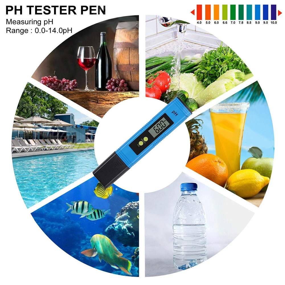 

Сменный тестер PH для аквариума, пищевых продуктов, 0-9990ppm, 1 градус Цельсия, 1000 часа использования, удобный