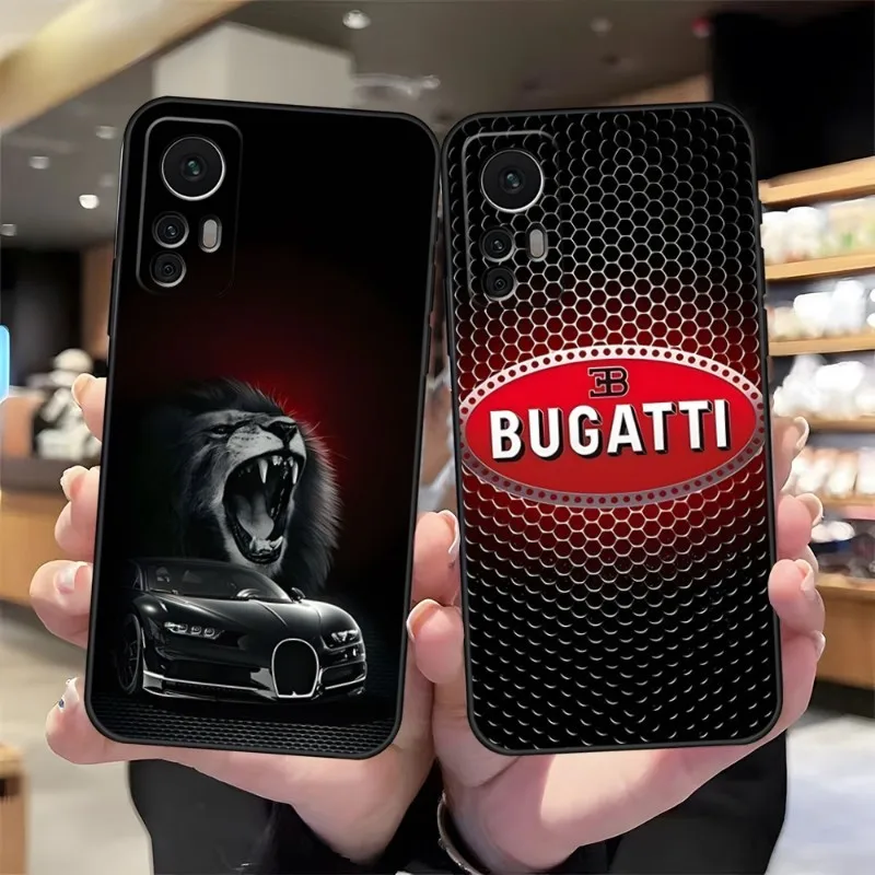 

Роскошный автомобильный чехол Bugatti для телефона Xiaomi 13 12 11T 9 11 10C 9T 8 9SE 11i Lite Ultra Note10 Poco F3 M4 M3 Pro, задние крышки