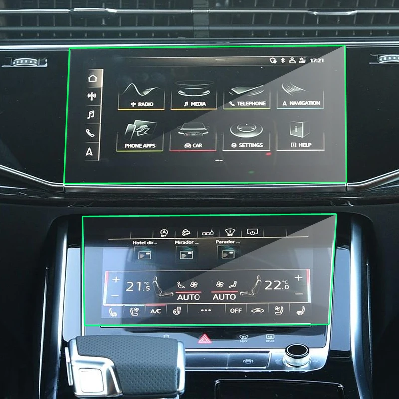 

Автомобильная навигация с закаленным стеклом Защитная пленка для Audi Q8 2019 2020 2021 радио GPS LCD приборная панель