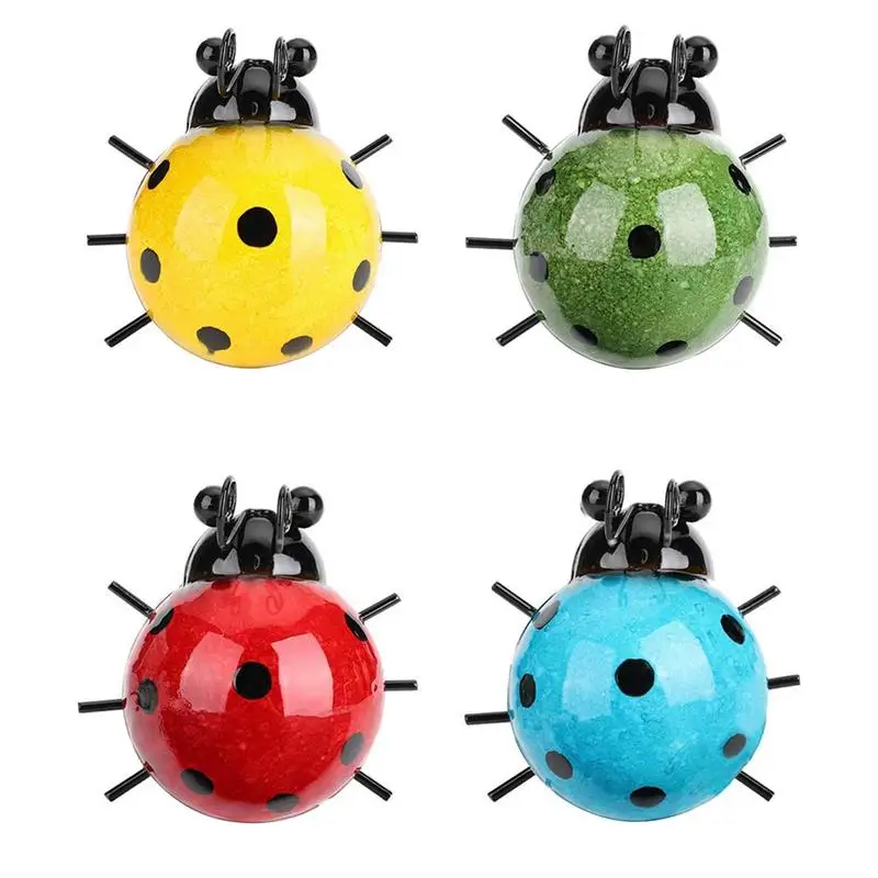 

Pcs Set Metal Cute Ladybugs Beautifully Bling Color Garden Fence Wall Art Decoration Outdoor Wall Hanging Sculptures Decoration