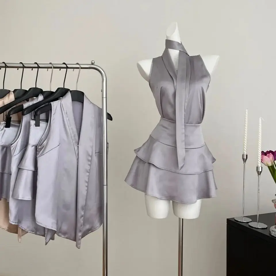 Женский винтажный костюм из двух предметов короткий топ с открытыми плечами и