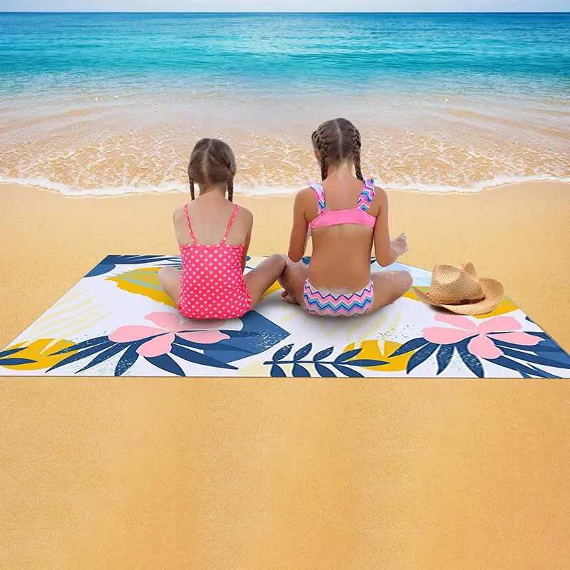 

Beach Picnic Blanket Portable Outdoor Hiking Picnic Camping Tent Waterproof Printed Oxford Cloth Travel Playing Mat Pad