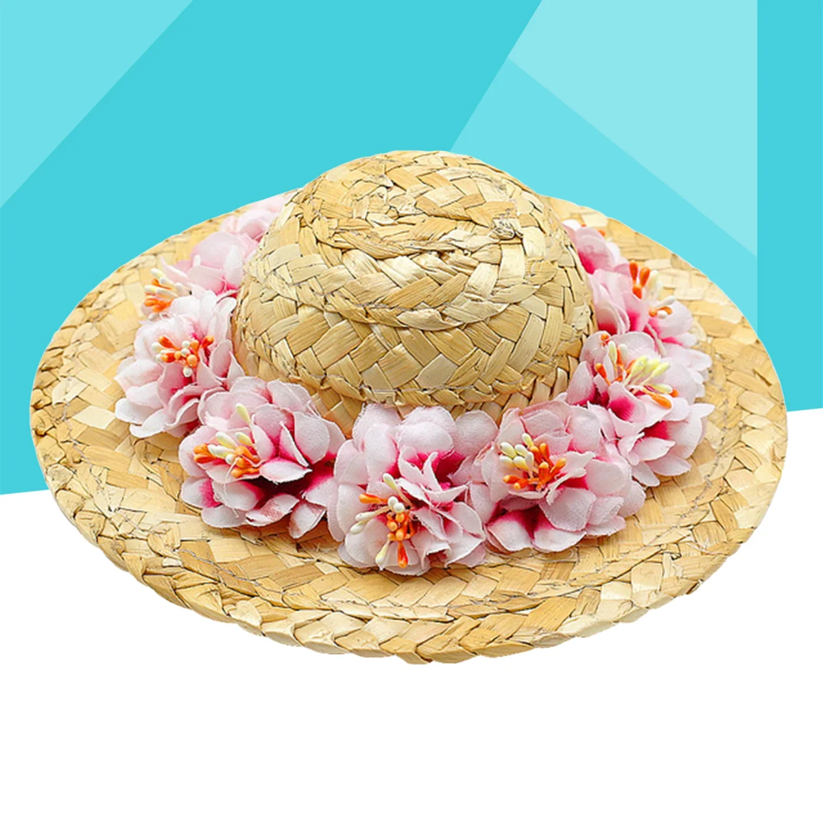 

Hat Flower Summer Sunhat Woven Hat Costume Accessory Photo Prop