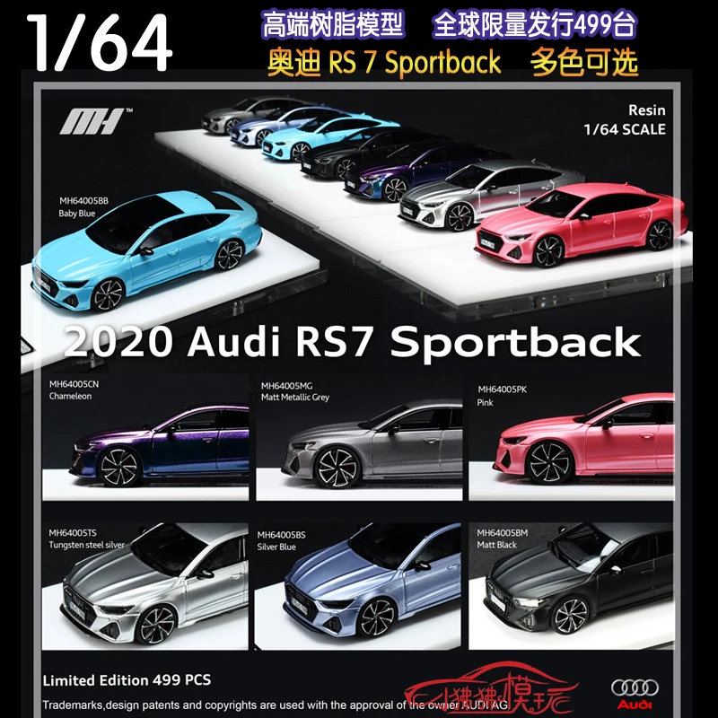 

MH Motorhelix Multicolor 1:64 New Audi RS7 Sportback 2020 Resin Car Model