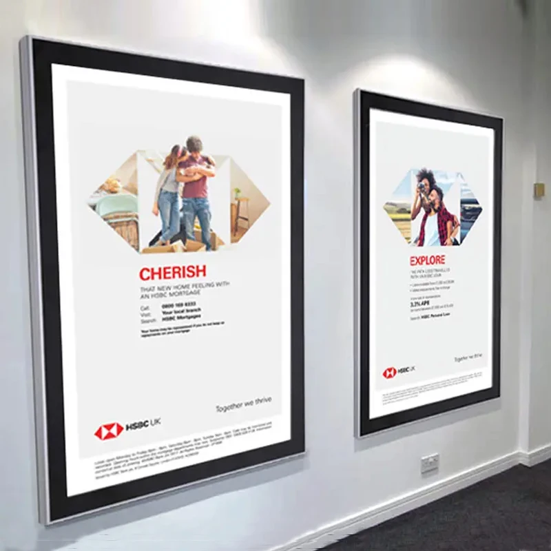 Световой короб A2 со светодиодной подсветкой магнитные рамки настенные вывески