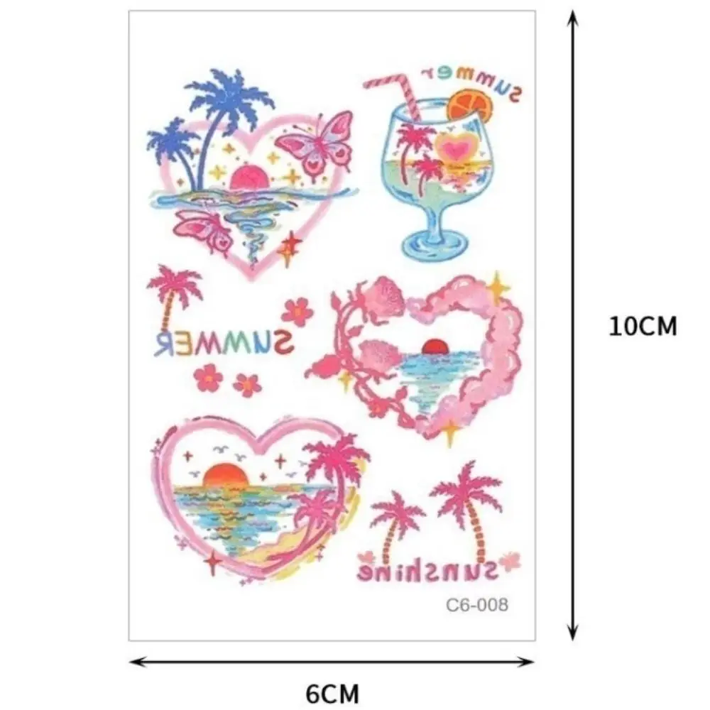 Долговечные милые временные татуировки наклейки облако бабочка боди-арт