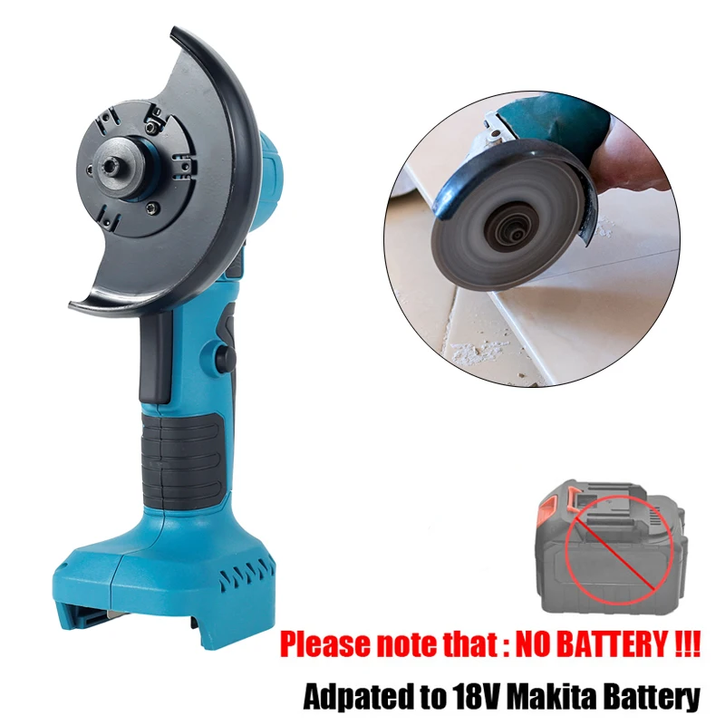 18V Brushless Mini Electric Angle Grinder Rechargeable Angle Grinder Polishing Machine Cutting Power Tools for Makita Battery