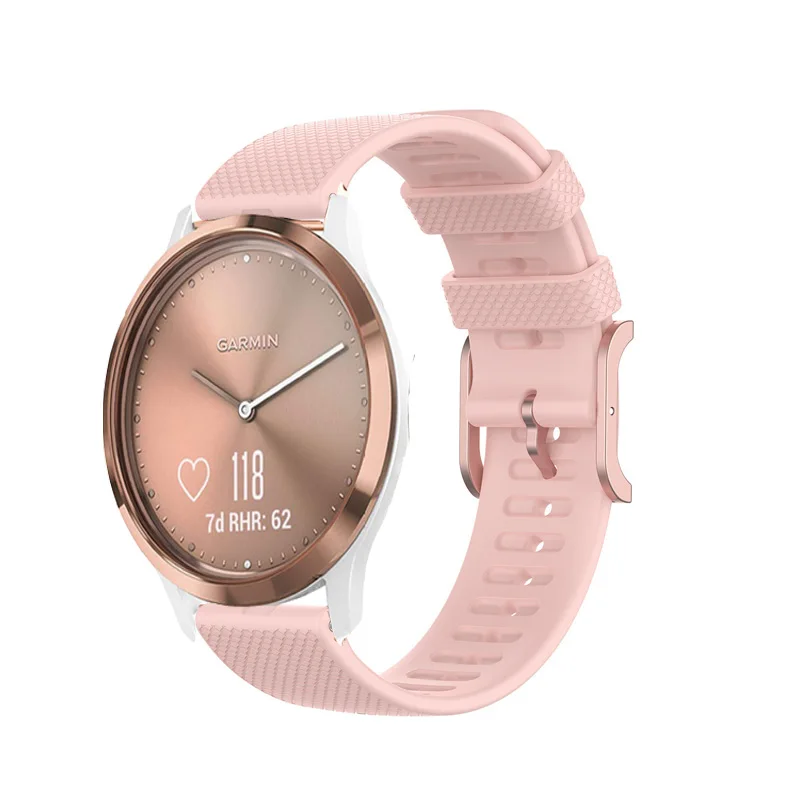 

Silicone Watchband For Garmin Vivomove HR/3/Vivoactive 4/3/Venu 2/Luxe/Style Quick Release Watch Band Strap Wristband Correa